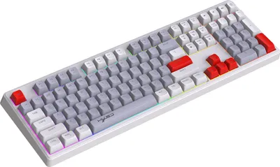 Produktbild von HXSJ V300 Wired K108 RGB Streamer Gaming-Tastatur, verstellbare, hintergrundbeleuchtete, zusammengesetzte Funktionstasten-Membrantastatur, aber super mechanisches Gefuehl fuer Spiel/Buero