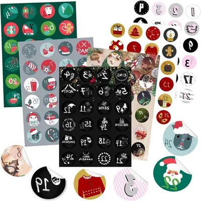 Productafbeelding van Adventskalender: Cadeaustickers voor zelfdecoratie