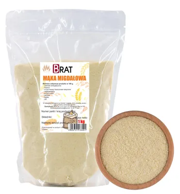 Zdjęcie produktu dla Mąka migdałowa 1kg Brat.pl