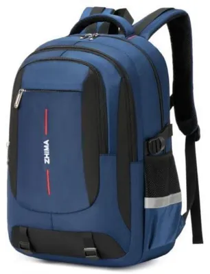 Produktbild von Schulrucksack Jungen Teenager 10-18 Jahre Marineblau 24L wasserabweisend 30x18x45cm