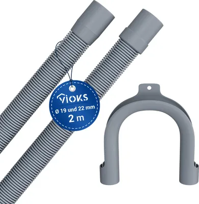 Produktbild von Ablaufschlauch 2 m mit 19/22mmØ Anschluss für Waschmaschine Spülmaschine