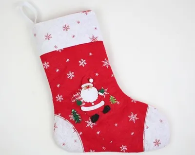 Produktbild von Filz Santastiefel XL 29x21cm rot/weiß
