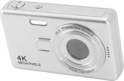 Obrázok produktu pre 12 MP 1080p digitálny fotoaparát 2,4 palcový TFT displej 16x zoom Automatické zaostrovanie Puzdro pre študentov Vlog Silver