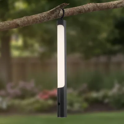 Produktbild von Lindby LED-Akkuleuchte Kompis, anthrazit, dimmbar, IP54