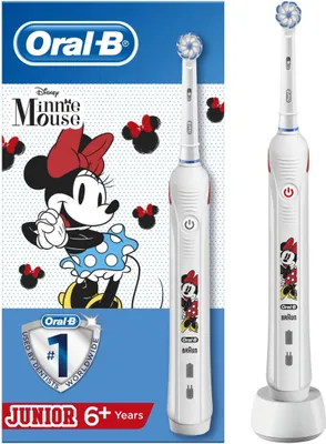 Immagine prodotto di Spazzolino elettrico Oral-B Junior Minnie Mouse con controllo visivo della pressione, per bambini dai 6 anni in su