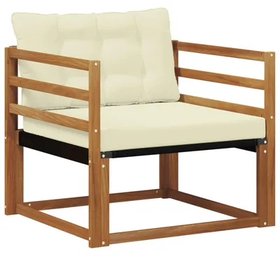 Produktbild von vidaXL Outdoor-Sofagarnitur Massives Akazienholz und Textilene Natur
