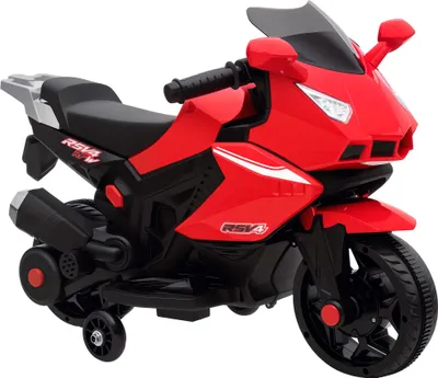 Produktbild von Elektro-Motorrad für Kinder, Hupe, Scheinwerfer, Musikfunktion, 2,5 km/h, Rot
