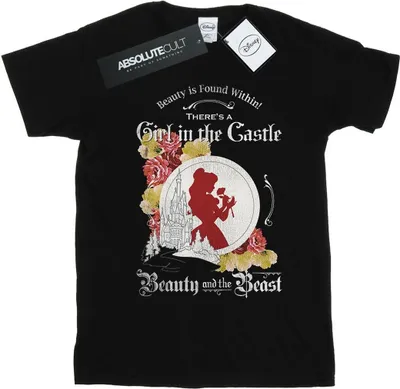 Produktbild von Disney - "Beauty And The Beast Girl in The" T-Shirt für Damen BI42629 (3XL) (Schwarz)