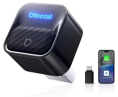 Drahtloser CarPlay & Android Auto Adapter, WiFi 6, BT 5.4, 2-in-1
