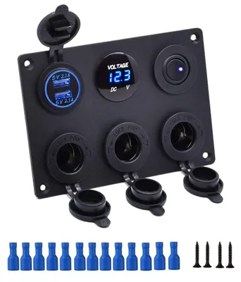 Obrázek produktu pro Thlevel 6 v 1 multifunkční panel, 12V zásuvka, duální USB nabíječka