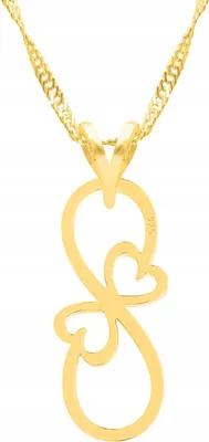 Produktbild von Goldkette mit Herzen Herzchen Unendlichkeit Liebe SILBER 925