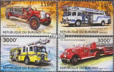 Produktbild von Briefmarken Burundi 2012 Mi 2898-2901 (kompl.Ausg.) postfrisch Feuerwehr-Hubrettungsfahrzeuge