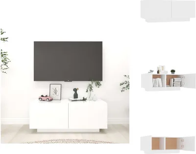 Immagine prodotto di mobile TV vidaXL bianco 100x35x40 cm in legno - Mobili TV