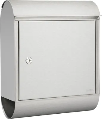 Image de MEFA Briefkasten Topaz 844 mit Zeitungsrolle Farbe Edelstahl, +Sicherungsschloss