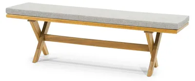 Obrázek produktu pro Designová zahradní lavice zahradní nábytek Venkovní ušlechtilá dřevěná lavice