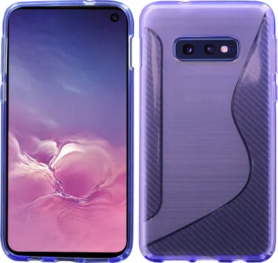 Produktbild von cofi1453® S-Line Hülle Bumper kompatibel mit Samsung Galaxy S10e G970F Silikonhülle Stoßfest Handyhülle TPU Case Cover Lila