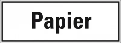 Produktbild von Dreifke® Aufkleber I Hinweisschild Papier, weiß/schwarz, Folie, selbstklebend...