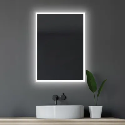 Produktbild von LED Badspiegel 50×70 cm, Aluminiumrahmen, Lichtfarbe neutralweiß, IP24