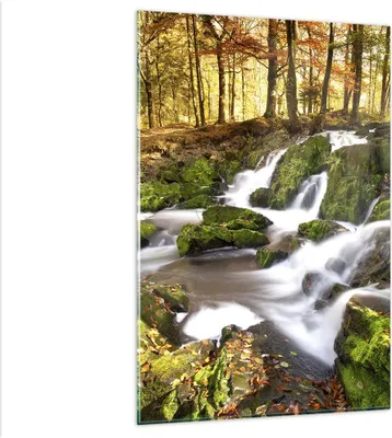 Produktbild von Bilder auf glas - Einteilig - Sonne Berg Bach Park - 80x120cm - Glasbilder - Wandbilder - Bilder - zum Aufhängen bereit - Wanddekoration aus Glas - Glas Bilder - Wandbild auf Glas - GPA80x120-2636