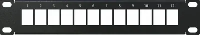 Obrázek produktu pro Patch panel RACK 10" 1U 12 slotů pro síťový stojan černý Stalflex