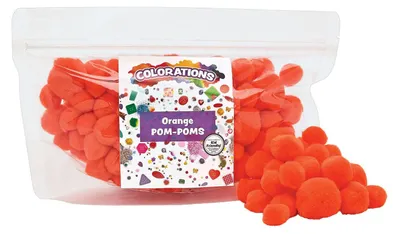 Produktbild von Farbvarianten – Pompons Orange, 100 Stück