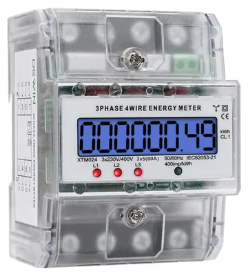 Productafbeelding van Driefasige energiemeter met LCD-display, 3 x 230/400 V