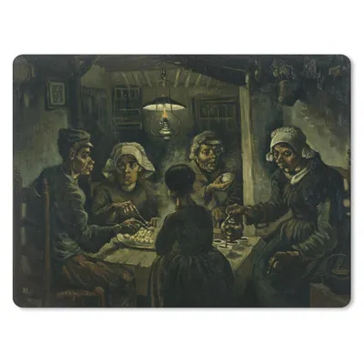 Produktbild von MuchoWow® Mauspad Mousepad Die Kartoffelesser - Vincent van Gogh 23x19 cm - Mousepads - Maus Mat - Pad - Mausunterlage - Schreibtischunterlage - Mauspad