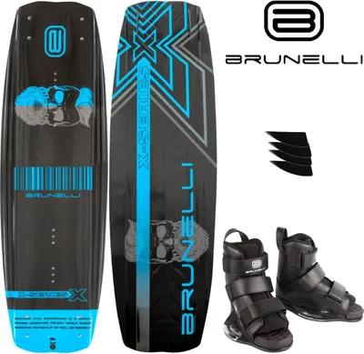 Immagine prodotto di Set da wakeboard BRUNELLI CARBON 138 cm - Attacchi da wakeboard - Tavola da cavo - Taglia: L-XL (43-47)