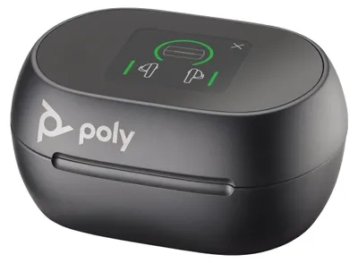 Zdjęcie produktu dla HP Poly Czarne etui do ładowania z ekranem dotykowym Poly Voyager Free 60+ UC do adaptera BT700 USB-A, Etui ładujące, Czarny