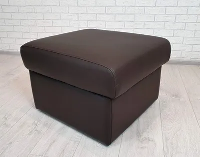 Produktbild von Dunkelbraunes Echtleder Hocker aufklappbar mit Stauraum Sitzhocker Rindsleder Sitzwürfel Polsterhocker 60x55 Fußhocker Echt Leder MDR Dark Brown Puff