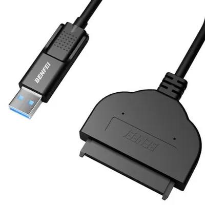 Produktbild von SATA auf USB-Kabel, 2-in-1 USB C/USB 3.0 auf SATA III Festplatten-Adapter, kompatibel für 2,5 Zoll HDD und SSD