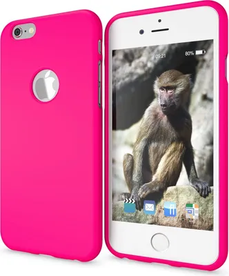 Produktbild von iPhone 6 6S Hülle Handyhülle von NALIA, Ultra Slim TPU Silikon Cover Neon Case Pink