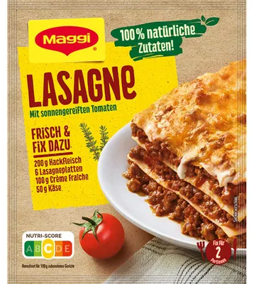 Zdjęcie produktu dla Maggi Fix do lasagne pikantny pomidor naturalny 30 g