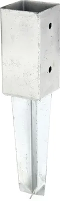Produktbild von Alberts Bodenhülse | für Vierkantholzpfosten, zum Einschlagen | feuerverzinkt | 71 x 71 mm