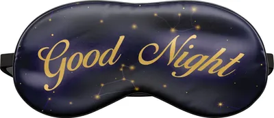 Produktbild von Schlafmaske Reise Relax Augen Abdeckung Bett Emoji Nickerchen Augenbinde Gold Good Night