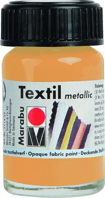 Produktbild von Marabu Stoffmalfarbe Textil Metallic 15 ml metallic-gold
