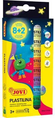 Produktbild von Jovi PLASTILINA Knetmasse 10er Schachtel, farbig sortiert