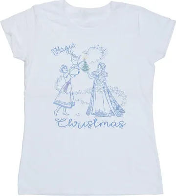 Produktbild von Disney - "Frozen Magic Christmas" T-Shirt für Damen BI22075 (XL) (Weiß)