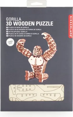 Produktbild von Kikkerland Gorilla - 3D-Holzpuzzle (105)