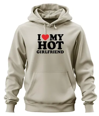 Productafbeelding van Ik hou van mijn y vriendin - Grappig cadeau voor Valentijnsdag of vrijgezellenfeest - Uni hoodie, maat M