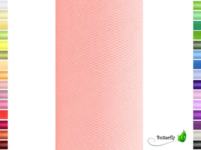 Produktbild von 9m Rolle Tüll 15cm, Farbauswahl:hellrosa 150