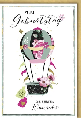 Produktbild von Geburtstag - Glückwunschkarte im Format 11,5 x 17 cm mit Umschlag