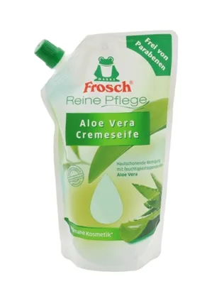 Zdjęcie produktu dla Frosch, Zestaw uzupełniający mydła w płynie, aloes, 500 ml (PRODUKT Z NIEMIEC)