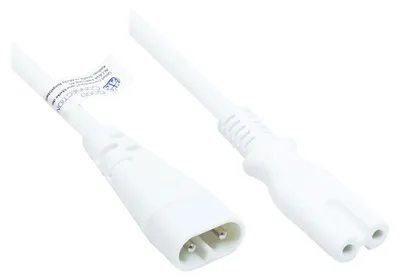 Immagine prodotto di Good Connections P0870-W020 Good Connections Euro-Verlängerung C8-St/C7-Bu weiß 2m