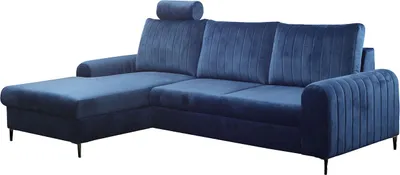 Produktbild von MIRJAN24 Ecksofa Simori, Stilvoll Eckcouch mit Bettkasten und Schlaffunktion (Farbe: Velluto 25, Seite: Links)