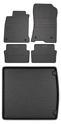 Zdjęcie produktu dla Dywaniki gumowe + mata bagażnika do Renault Laguna III 2007-2015 (kombi) – czarne, dopasowane – Wielganizator SolidPRO