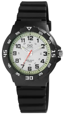 Immagine prodotto di Orologio da uomo in silicone, color argento, resistente all'acqua fino a 10 ATM