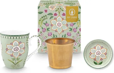 Produktbild von PIP STUDIO Lily&Lotus Light Green Teeset für eine Person 0,365l