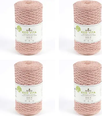 Obrázek produktu pro 4x DMC Eco Vita-4 – bavlněná příze (4 mm) z 80 % recyklované bavlny a 20 % polyesteru (barva 104)