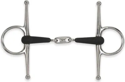 Produktbild von Equirubber - "Equikind+" Doppelt-gebrochene Schenkeltrense ER521 (12,7 cm) (Silber/Schwarz)